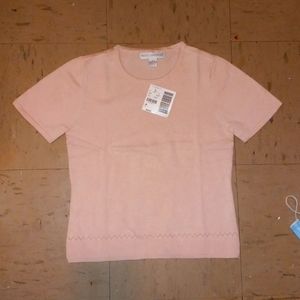 PETITE SOPHISTICATE, Pink tan top sweater